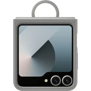 Samsung Galaxy Z Flip 6 Siliconen Hoes met Ring - Grijs Samsung Galaxy Z Flip 6 Siliconen Hoes met Ring - Grijs