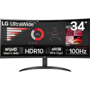 Monitor LG 34WR50QK-B - 34 Polegadas Curva Wide Quad HD - VESA Monitor LG 34WR50QK-B - 34 Polegadas Curva Wide Quad HD - VESA