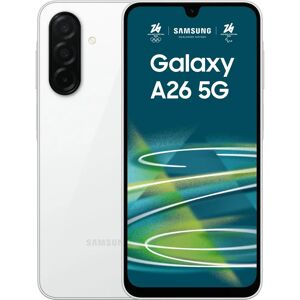 Samsung Galaxy A26 - Schermo Super AMOLED 6,7'' - Fotocamera 50MP - 128GB - Bianco - Android 15 Samsung Galaxy A26 - Schermo Super AMOLED 6,7'' - Fotocamera 50MP - 128GB - Bianco - Android 15