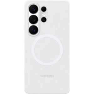 Capa magnética de silicone branca Samsung S26 Ultra - Capinha para telefone Capa magnética de silicone branca Samsung S26 Ultra - Capinha para telefone