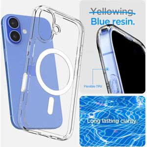 Spigen Ultra Hybrid T MagFit iPhone 16 Hülle - Transparent Weiß Spigen Ultra Hybrid T MagFit iPhone 16 Hülle - Transparent Weiß
