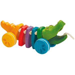 Juguete de arrastre de caimán arcoíris de madera reciclada PlanToys - +12 meses Juguete de arrastre de caimán arcoíris de madera reciclada PlanToys - +12 meses