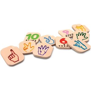 PlanToys Zahlenspiel 1-10 Handzeichen aus recyceltem Kautschukholz PlanToys Zahlenspiel 1-10 Handzeichen aus recyceltem Kautschukholz