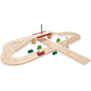 Plan Toys Holzspielzeug Straßensystem - Mehrfarbig - Förbessert Fantasie - Ab 3+ Plan Toys Holzspielzeug Straßensystem - Mehrfarbig - Förbessert Fantasie - Ab 3+