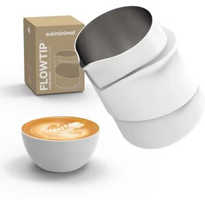 Pichet à lait FlowTip Subminimal - Sans poignée - Blanc - Accessoire café - Publicité Pichet à lait FlowTip Subminimal - Sans poignée - Blanc - Accessoire café - Publicité