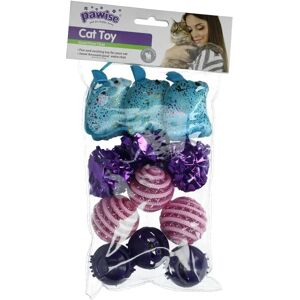 Pawise Katten Speelgoed - Set van 12 Ballen en Muizen Pawise Katten Speelgoed - Set van 12 Ballen en Muizen