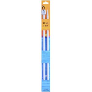 Pony 6mm x 25cm Knitting Needles - Lightweight Plastic Pony 6mm x 25cm Knitting Needles - Lightweight Plastic