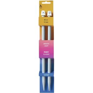 Prym Pony Classic Knobbed Knitting Pins - 12mm x 30cm Grey Prym Pony Classic Knobbed Knitting Pins - 12mm x 30cm Grey
