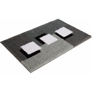 MY HOME Ada Badteppich - 45x45cm, Grau, Rutschhemmend, Polyester MY HOME Ada Badteppich - 45x45cm, Grau, Rutschhemmend, Polyester