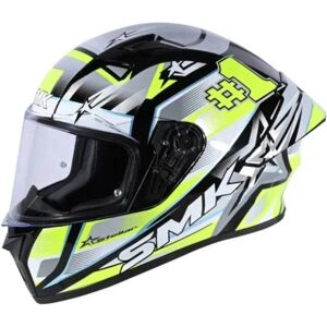 Casco Integrale SMK Stellar Giallo Grigio Resistente agli impatti Casco Integrale SMK Stellar Giallo Grigio Resistente agli impatti