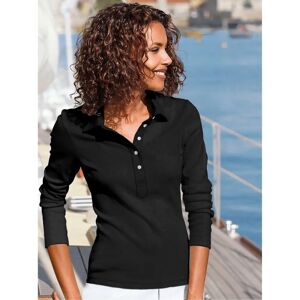 CASUAL LOOKS Langarm-Poloshirt Damen Gr. 44 schwarz CASUAL LOOKS Langarm-Poloshirt Damen Gr. 44 schwarz