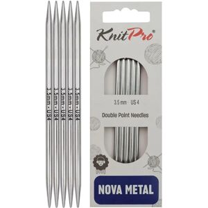 KnitPro Silver 15cm x 3.5mm Nova Double Pointed Needles - Knitting Needles KnitPro Silver 15cm x 3.5mm Nova Double Pointed Needles - Knitting Needles