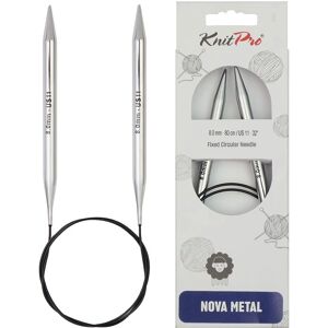 KnitPro Nova Metal Circulaire Breinaalden 80cm 8,00mm - Breinaalden KnitPro Nova Metal Circulaire Breinaalden 80cm 8,00mm - Breinaalden