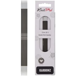 KnitPro Karbonz Sock Knitting Needles - 15cm, 2.5mm, Black KnitPro Karbonz Sock Knitting Needles - 15cm, 2.5mm, Black