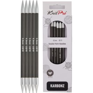KnitPro Carbonz 15cm Double-Pointed Needles - Knitting Tools KnitPro Carbonz 15cm Double-Pointed Needles - Knitting Tools