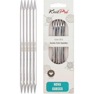 KnitPro Nova Cubics - Argento 6mm, 20cm, 5 pezzi - Ferri KnitPro Nova Cubics - Argento 6mm, 20cm, 5 pezzi - Ferri