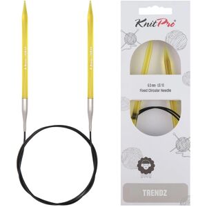 Knit Pro KnitPro Trendz Fixed Circular Needle - 80cm, 6mm, Yellow Knit Pro KnitPro Trendz Fixed Circular Needle - 80cm, 6mm, Yellow