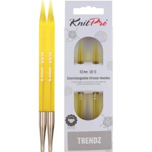 KnitPro Trendz Uitwisselbare ronde breinaalden - 6mm, Geel KnitPro Trendz Uitwisselbare ronde breinaalden - 6mm, Geel