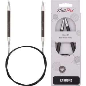 KnitPro Karbonz Aiguilles en fibre de carbone 60cm 8,00mm US11 KnitPro Karbonz Aiguilles en fibre de carbone 60cm 8,00mm US11