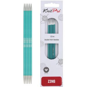 Knit Pro Zing Double-Pointed Needles 15cm - Lightweight Aluminum - Green - Knitting Needles Knit Pro Zing Double-Pointed Needles 15cm - Lightweight Aluminum - Green - Knitting Needles