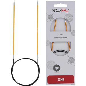 KnitPro Zing Circular Needles - Aluminium 100cm Bright Yellow - Knitting Needles KnitPro Zing Circular Needles - Aluminium 100cm Bright Yellow - Knitting Needles