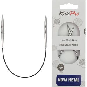 Knit Pro Nova Metal Circular Knitting Needles - 25cm x 5mm Knit Pro Nova Metal Circular Knitting Needles - 25cm x 5mm