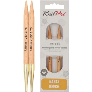 KnitPro Basix Břízové výměnné kruhové jehlice - Vícebarevné - 11,6cm x 7mm KnitPro Basix Břízové výměnné kruhové jehlice - Vícebarevné - 11,6cm x 7mm