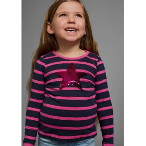KIDSWORLD Langarmshirt für Kinder - Bunt (marine, pink, gestreift) - 104/110 KIDSWORLD Langarmshirt für Kinder - Bunt (marine, pink, gestreift) - 104/110