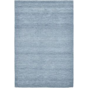 THEKO Wollteppich - Gabbeh Uni Handgewebt, Blau, 14mm - Wollbodenbelag THEKO Wollteppich - Gabbeh Uni Handgewebt, Blau, 14mm - Wollbodenbelag