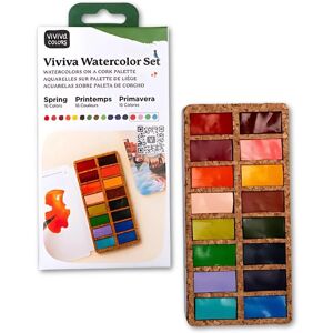 Viviva Colors Printemps 16 Set de Aquarelles - Palette écologique - Publicité Viviva Colors Printemps 16 Set de Aquarelles - Palette écologique - Publicité
