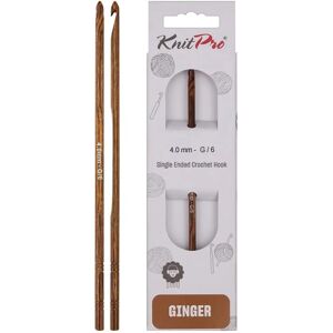 KnitPro KnitPro KP31243 Ginger - Häkelnadel - 15cm x 4mm - Holz - Braun KnitPro KnitPro KP31243 Ginger - Häkelnadel - 15cm x 4mm - Holz - Braun