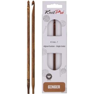 KnitPro Ginger Tunisian crochet hook wood - 31264 KnitPro Ginger Tunisian crochet hook wood - 31264