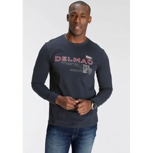 DELMAO XXL Dunkelblau Schmal Fit Langarmshirt DELMAO XXL Dunkelblau Schmal Fit Langarmshirt