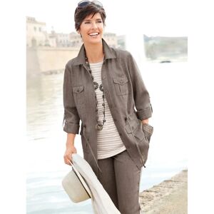 Grau Taupe Damen Blusenblazer - Blazer Grau Taupe Damen Blusenblazer - Blazer