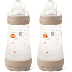 MAM Easy Start Anti Colic Bottle 260ml 2-pack - grey MAM Easy Start Anti Colic Bottle 260ml 2-pack - grey
