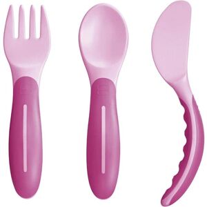 Baby Rosa Lärbestick - Baby Cutlery Set Baby Rosa Lärbestick - Baby Cutlery Set
