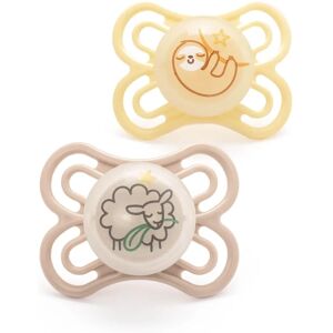 MAM Perfect Night Baby Soothers - Thinner & Softer, 0+ Months, Pack of 2 MAM Perfect Night Baby Soothers - Thinner & Softer, 0+ Months, Pack of 2
