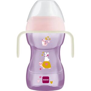 MAM Baby Sippy Cup Pink 270ml with Glow Handles MAM Baby Sippy Cup Pink 270ml with Glow Handles