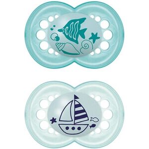 Mam Baby Origineel Siliconen Fopspeen 16+ Blauw - Fopspeen Mam Baby Origineel Siliconen Fopspeen 16+ Blauw - Fopspeen