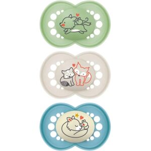Tétine en silicone orthodontique bleue MAM - 18+ mois - Lot de 3 Tétine en silicone orthodontique bleue MAM - 18+ mois - Lot de 3