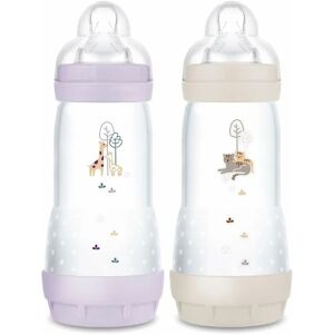 Biberon MAM Girafe - Anti-colique - 330ml - Lilas - Publicité Biberon MAM Girafe - Anti-colique - 330ml - Lilas - Publicité