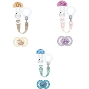 Kit de Chupete y Clip Mam para Mayores de 18 Meses Kit de Chupete y Clip Mam para Mayores de 18 Meses