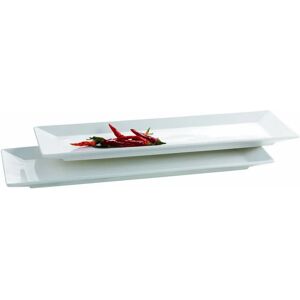 Mäser Trendy Line Plate - 32x11 cm, White, Stylish Mäser Trendy Line Plate - 32x11 cm, White, Stylish