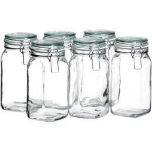 6-delige set glazen potten Gothika - 1,45L, duurzaam & luchtdicht 6-delige set glazen potten Gothika - 1,45L, duurzaam & luchtdicht