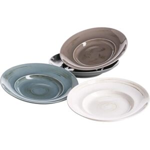 Mäser Derby Ensemble de vaisselle en porcelaine - Assiettes de pâtes, Bleu, Beige, Gris, Blanc Mäser Derby Ensemble de vaisselle en porcelaine - Assiettes de pâtes, Bleu, Beige, Gris, Blanc