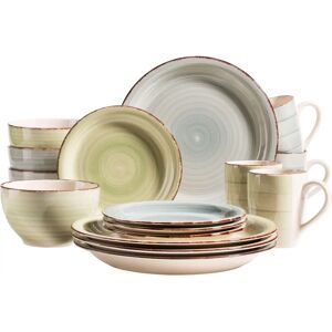 MÄSER Lumaca 16-Piece Dinnerware Set - Rustic Vintage Style MÄSER Lumaca 16-Piece Dinnerware Set - Rustic Vintage Style