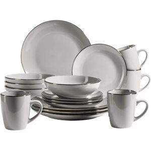 Mäser 16-piece Stoneware Dinnerware Set - Gray Mäser 16-piece Stoneware Dinnerware Set - Gray