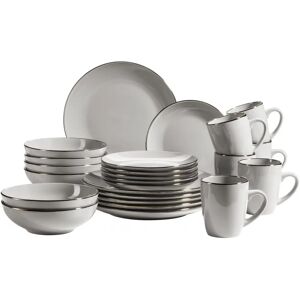 MÄSER Metallic Rim Dinner Set - 24 Pieces for 6 People MÄSER Metallic Rim Dinner Set - 24 Pieces for 6 People