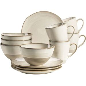 Mäser Model - Nottingham Beigest - 12-piece Dinnerware set Mäser Model - Nottingham Beigest - 12-piece Dinnerware set
