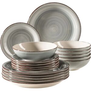 Mäser 18-teiliges Steingut Geschirrset - Essteller Set Mäser 18-teiliges Steingut Geschirrset - Essteller Set